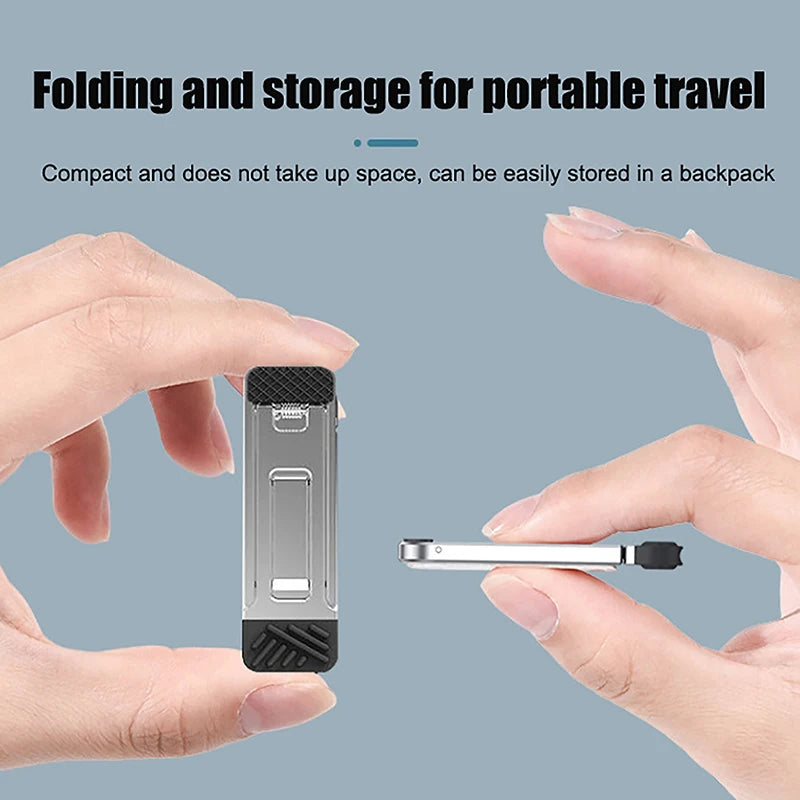 Mini Zinc Alloy Foldable Laptop Stand – Adjustable Height Riser Laptop Stand Babs