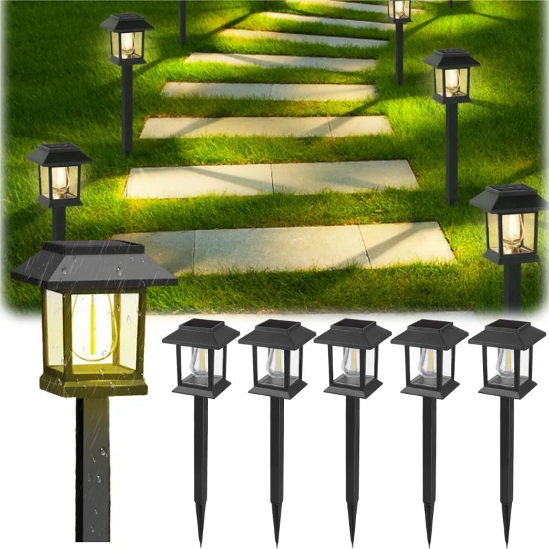 Solar Pathway Lights Outdoor Waterproof LED Garden Walkway Solar Pathway Lights Babs