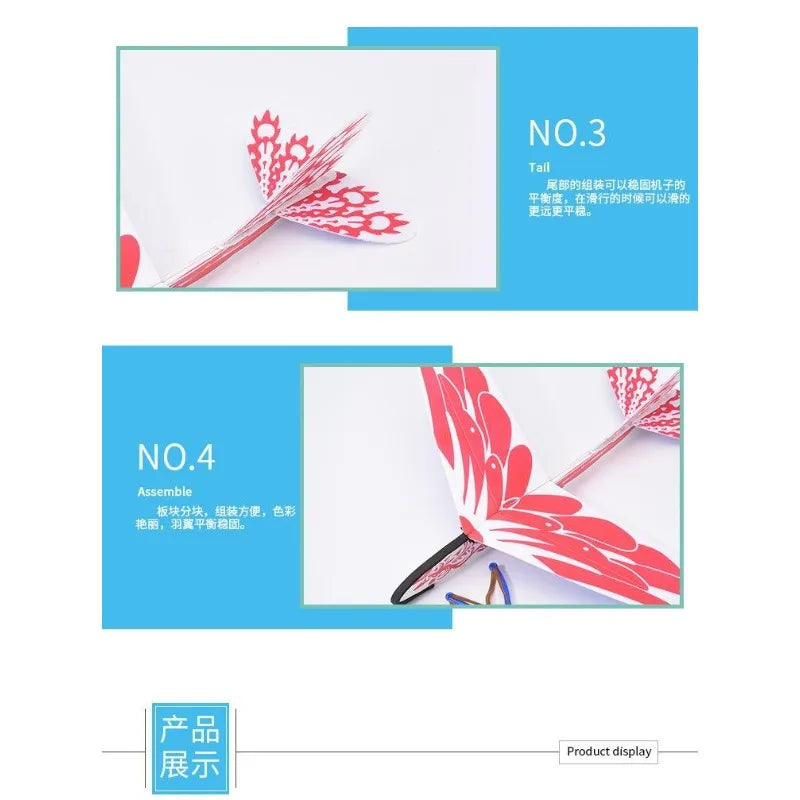 DIY Foam Gyroscope Hand-Throw Aircraft Model Kit for Kids DIY Aircraft Model Kit Babs