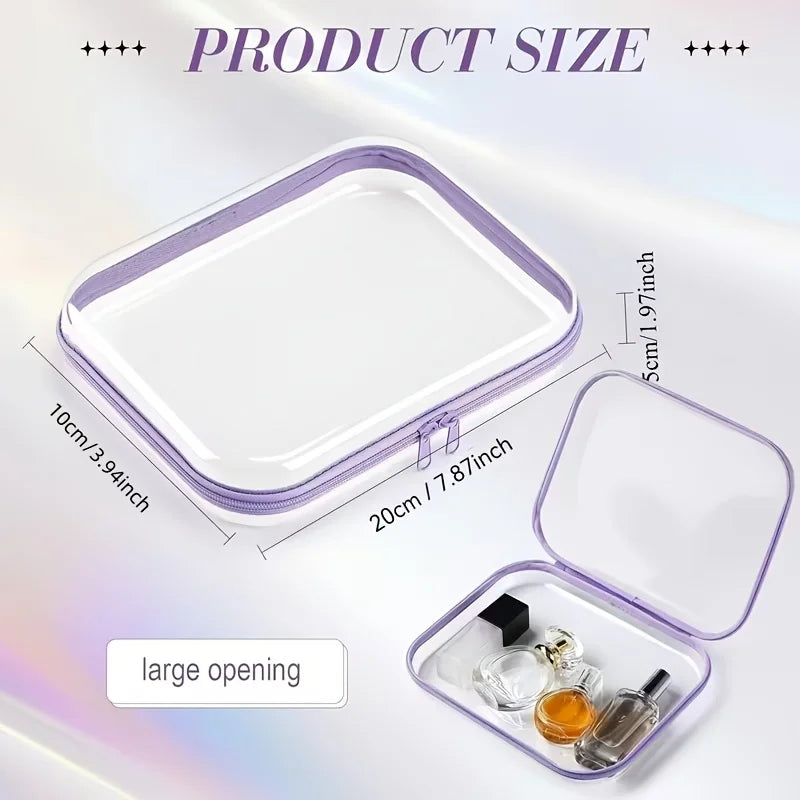Clear Hard Shell Zipper Pouches – Waterproof Travel Organizer Travel Organizer Pouch Babs