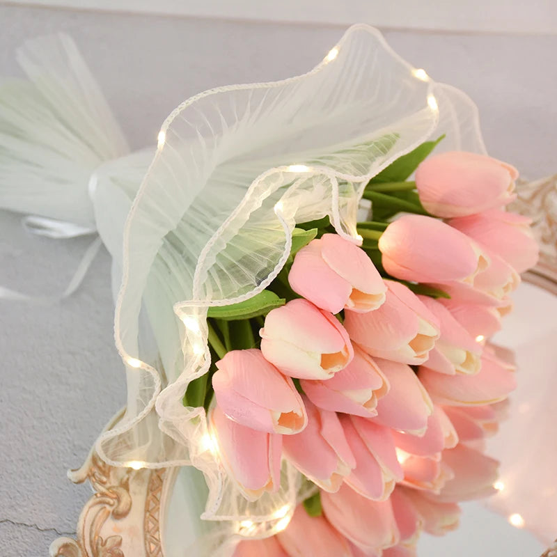 LED Mesh Yarn Flower Wrap Roll – DIY Wedding & Gift Packaging Gift Wrapping Mesh Babs