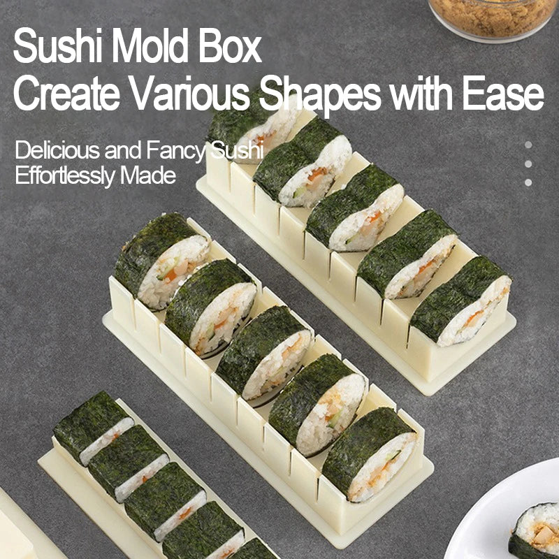 Sushi Maker Mold Set – Round, Square & Heart Onigiri Molds Sushi Mold Set Babs