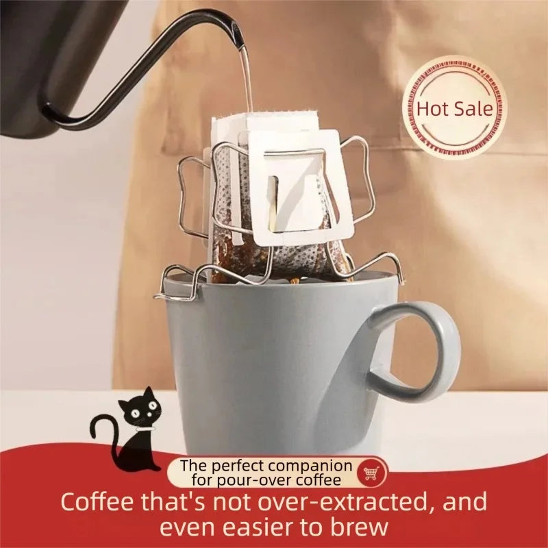 Stainless Steel Coffee Drip Filter Bag Holder – 1/3/5 Pack Coffee Filter Holder Babs