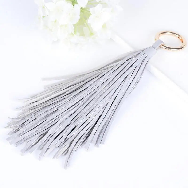 PU Leather Tassel Keychain – Women's Handbag & Car Keyring Tassel Keychain Babs