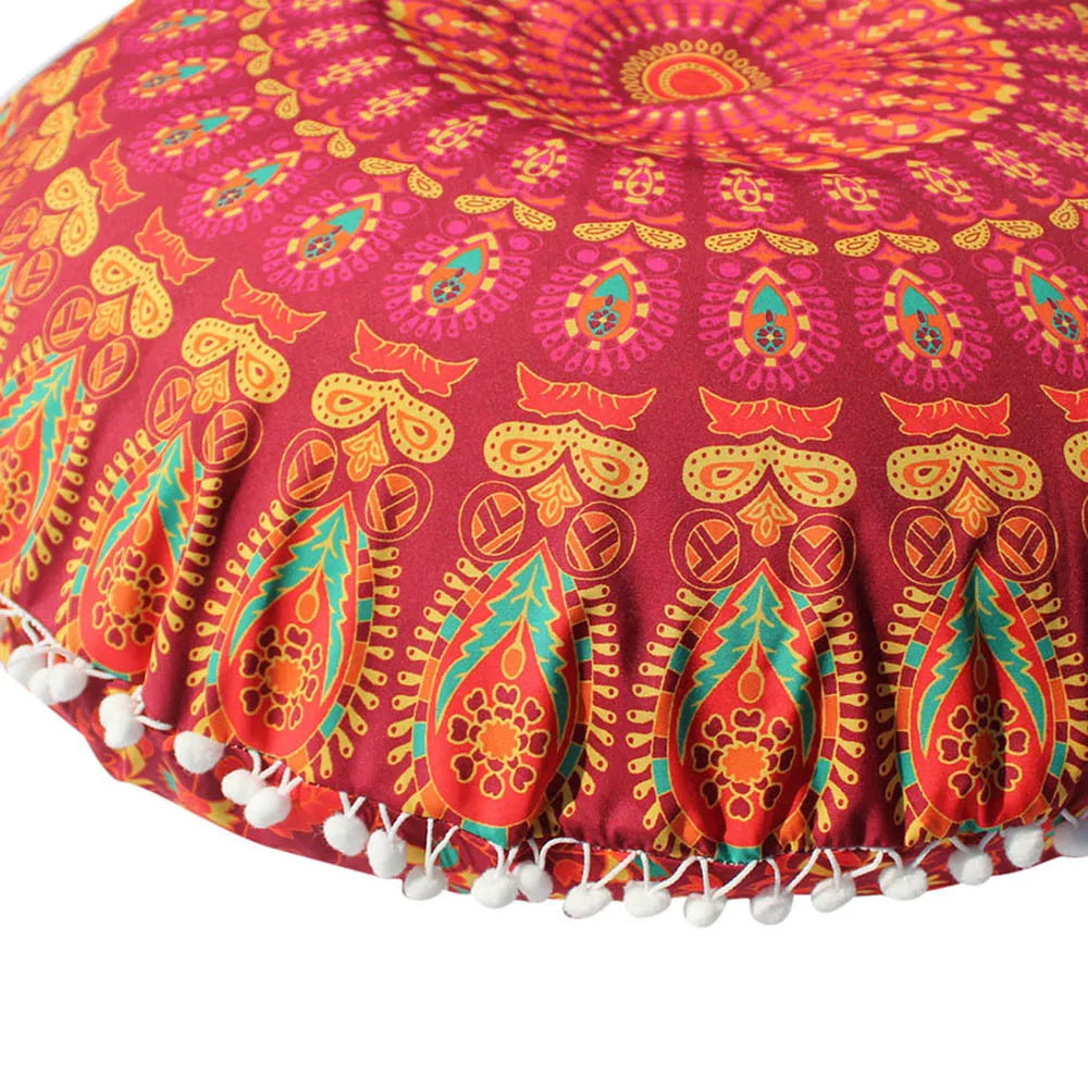 80CM Round Bohemian Floor Cushion Cover – Boho Pillow Case Floor Cushion Cover Babs