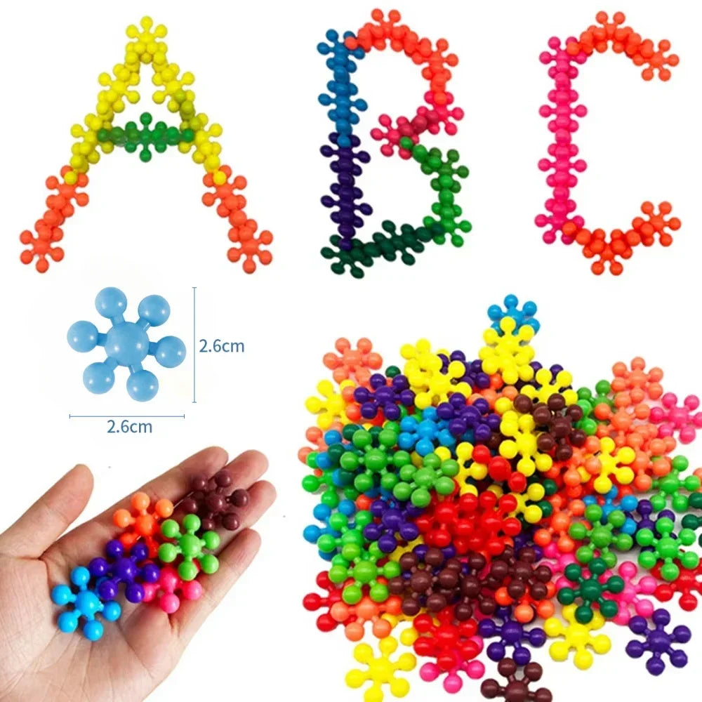 Snowflake Interlocking Building Blocks STEM Toy for Kids Interlocking Building Blocks Babs