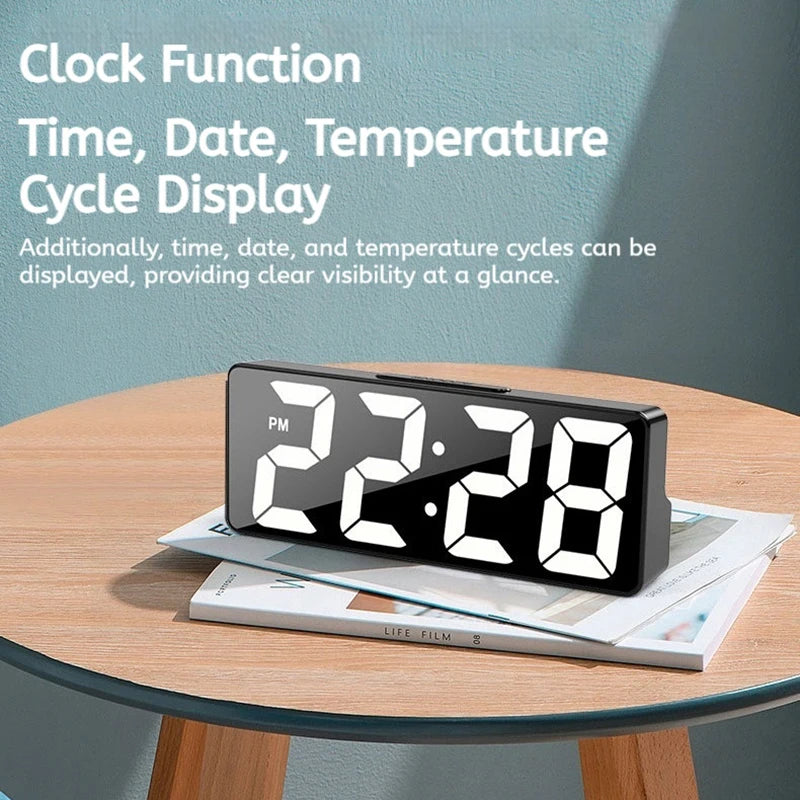 LED Digital Alarm Clock – Voice Control, 12/24H, USB or Battery Digital Alarm Clock Babs