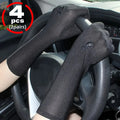 2 Pairs Women's Long Sun Protection Gloves – Breathable, Driving Sun Protection Gloves Babs black