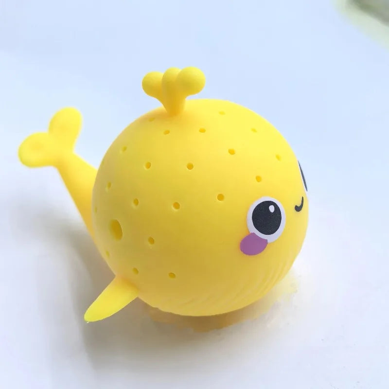 Cute Whale Squeeze Bath Toy – Baby Water Squirt Figure Baby Bath Toy Babs