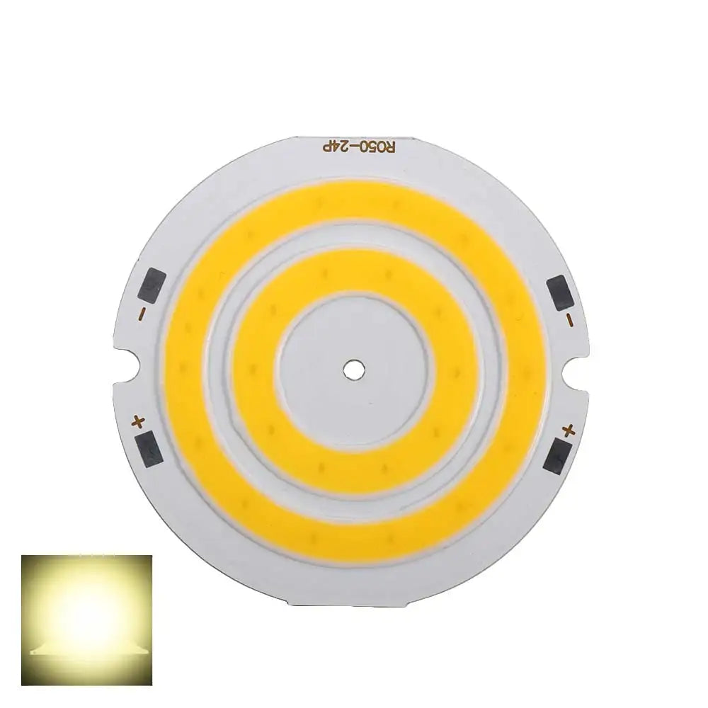 2W Round Double Ring COB LED Chip – DIY Light Component COB LED Chip Babs warm light 3000K