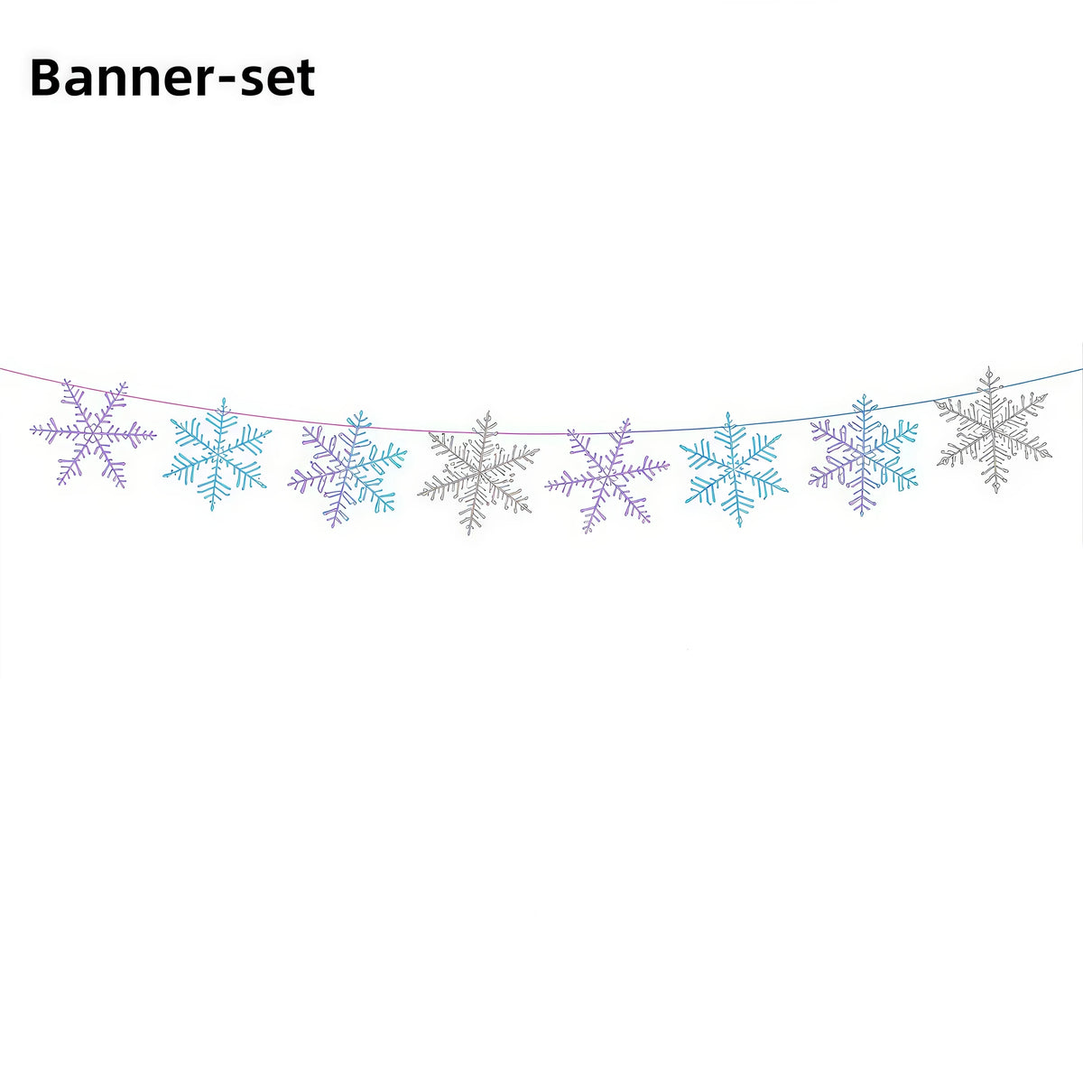 Snowflake Party Supplies – Cups, Plates, Napkins & Tablecloth Party Tableware Set Babs 1set banner others
