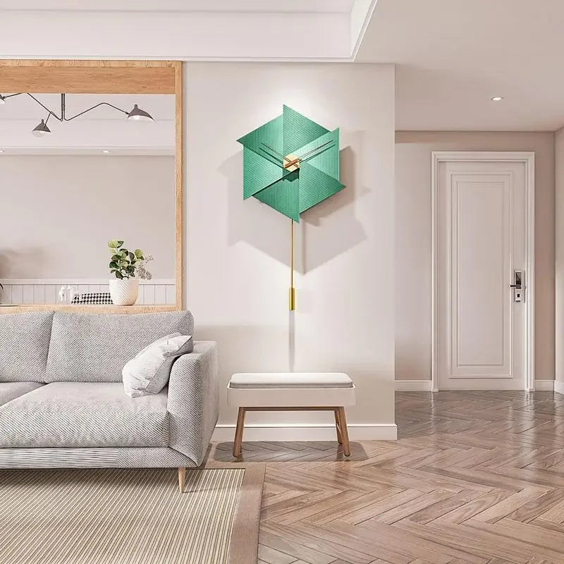 Nordic Luxury Silent Quartz Wall Clock – 55cm Acrylic Art Decor Decorative Wall Clock Babs