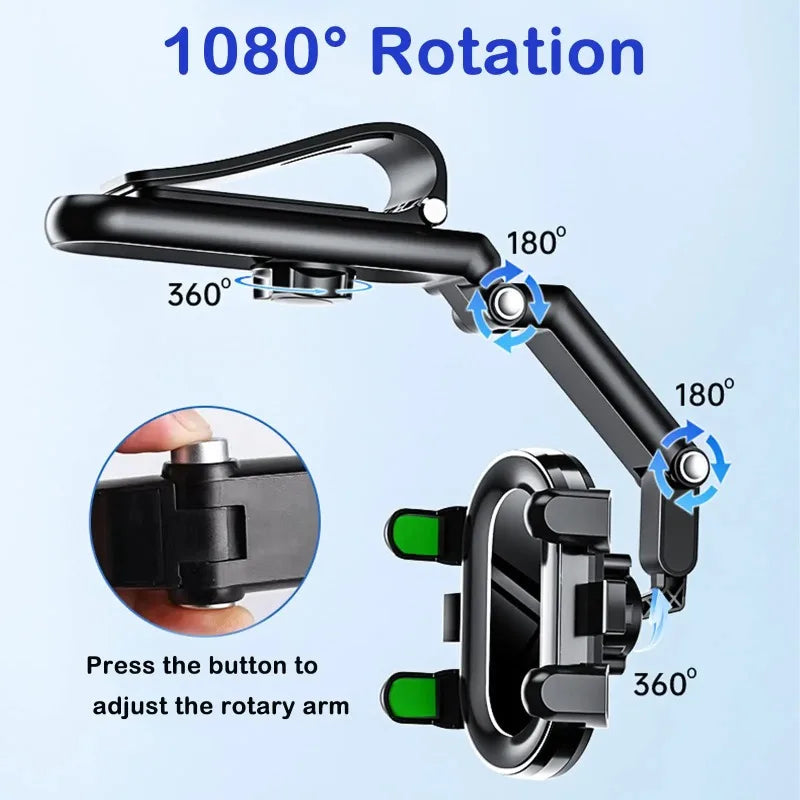 Sun Visor Car Phone Mount | 360° Rotation Hands-Free Holder Car Phone Mount Babs