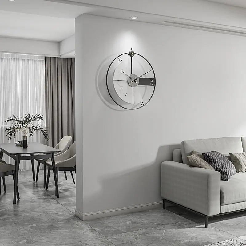 Modern Silent Wall Clock – Nordic Minimalist Metal, 63cm Silent Wall Clock Babs