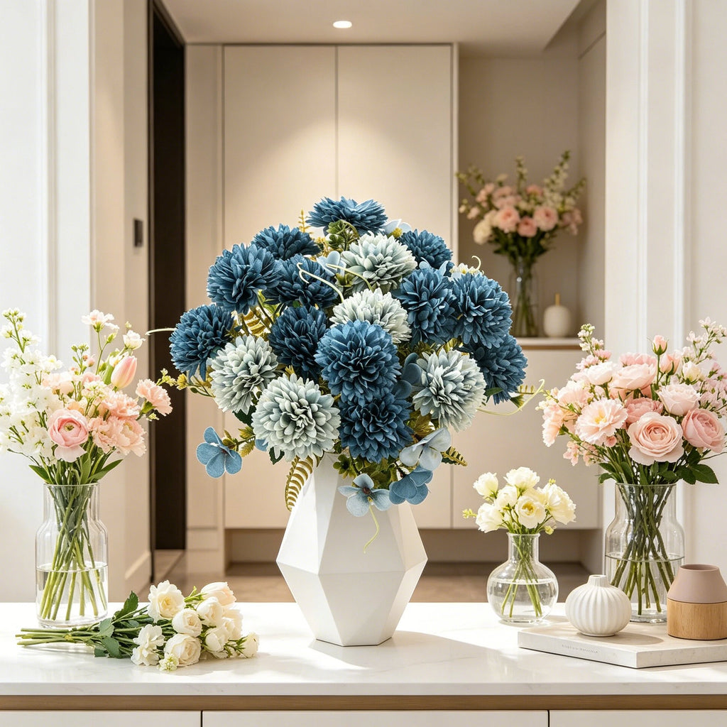 Silk Ball Chrysanthemum Artificial Flower – Wedding & Home Decor Artificial Silk Flower Babs