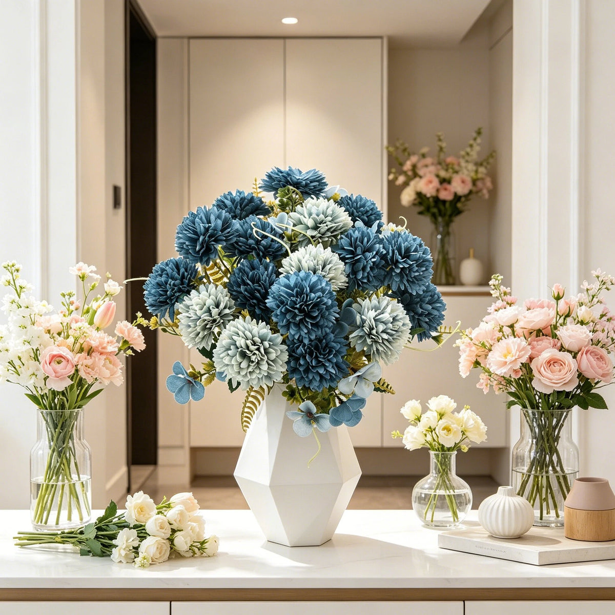 Silk Ball Chrysanthemum Artificial Flower – Wedding & Home Decor Artificial Silk Flower Babs