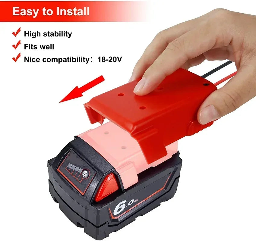 Milwaukee 18V Battery Adapter Power Connector for RC & DIY Projects Battery Power Adapter Babs