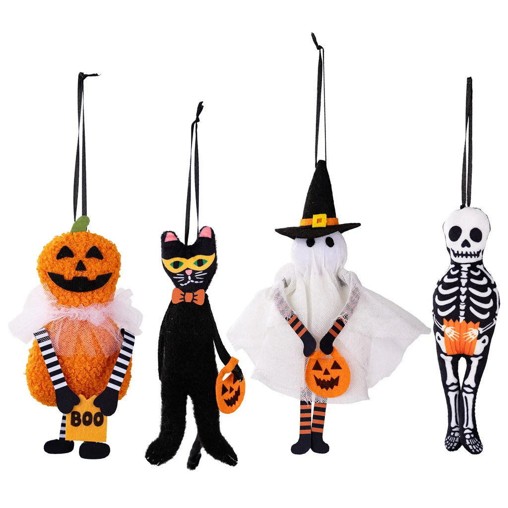 Halloween Hanging Decorations – Pumpkin Ghost Skull Black Cat Set Halloween Hanging Décor Babs