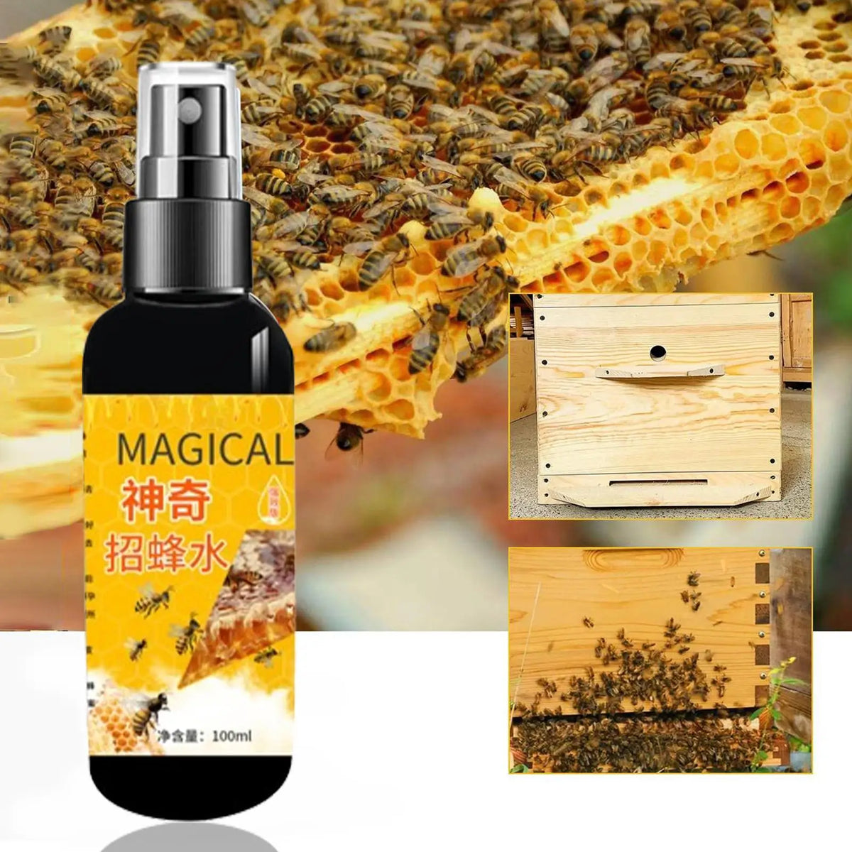 100ml Bee Attractant Spray – Carpenter Bee Lure & Bait Bee Trap Attractant Babs