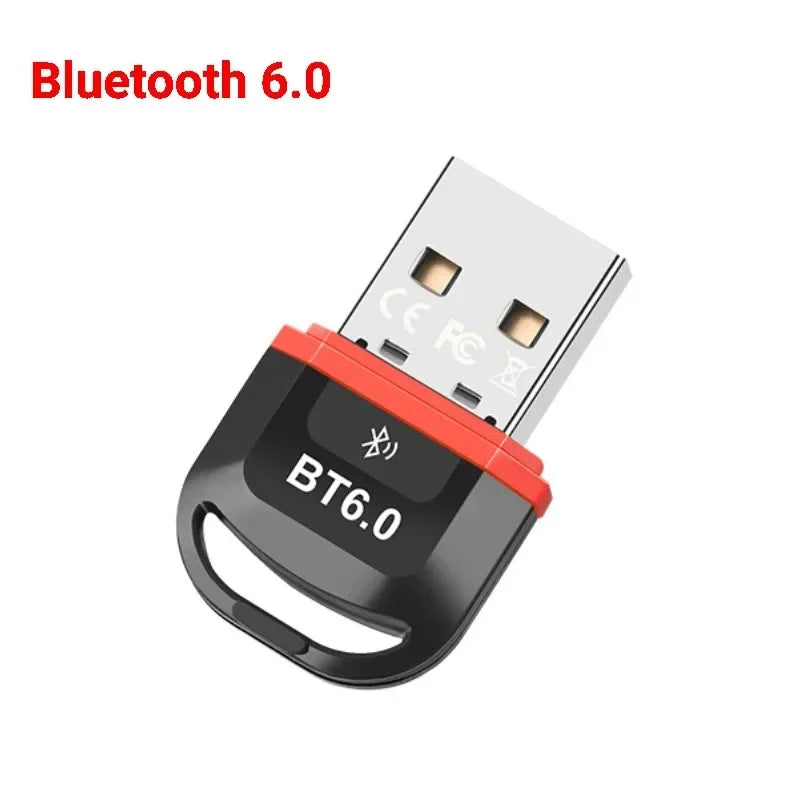 KEBIDUMEI Bluetooth 6.0 USB Dongle – Wireless PC Adapter Bluetooth USB Adapter Babs Red