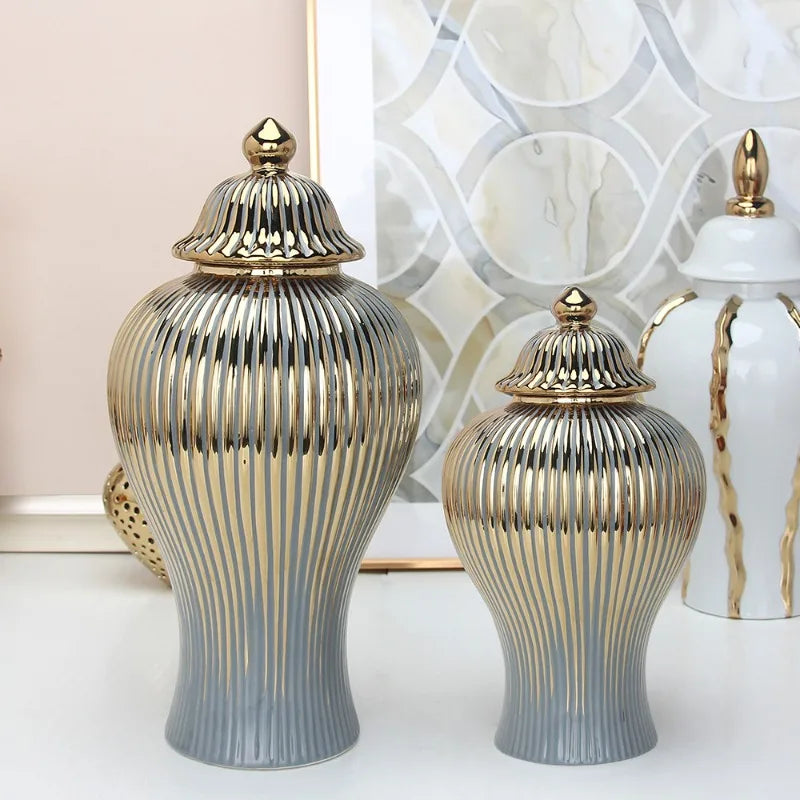 Ceramic Electroplating Vase – Luxury Modern Décor Piece Decorative Vase Babs