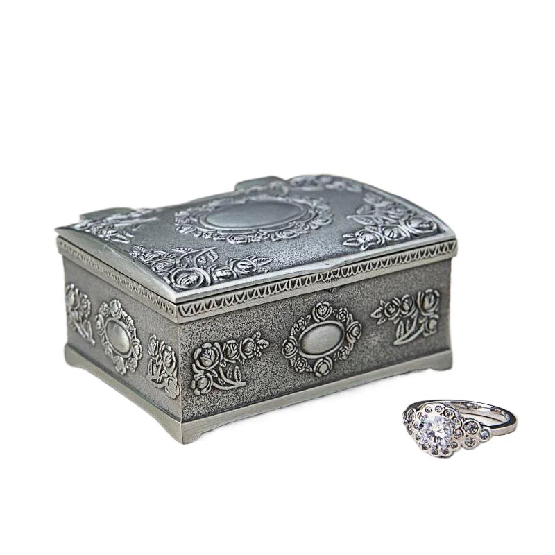 European Retro Zinc Alloy Jewelry Box – Ring & Necklace Storage Jewelry Storage Box Babs