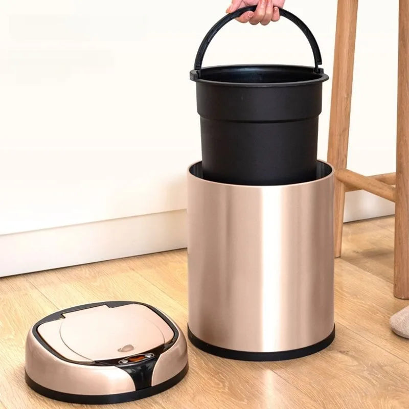 Automatic Sensor Stainless Steel Trash Can – Large Capacity Sensor Trash Can Babs