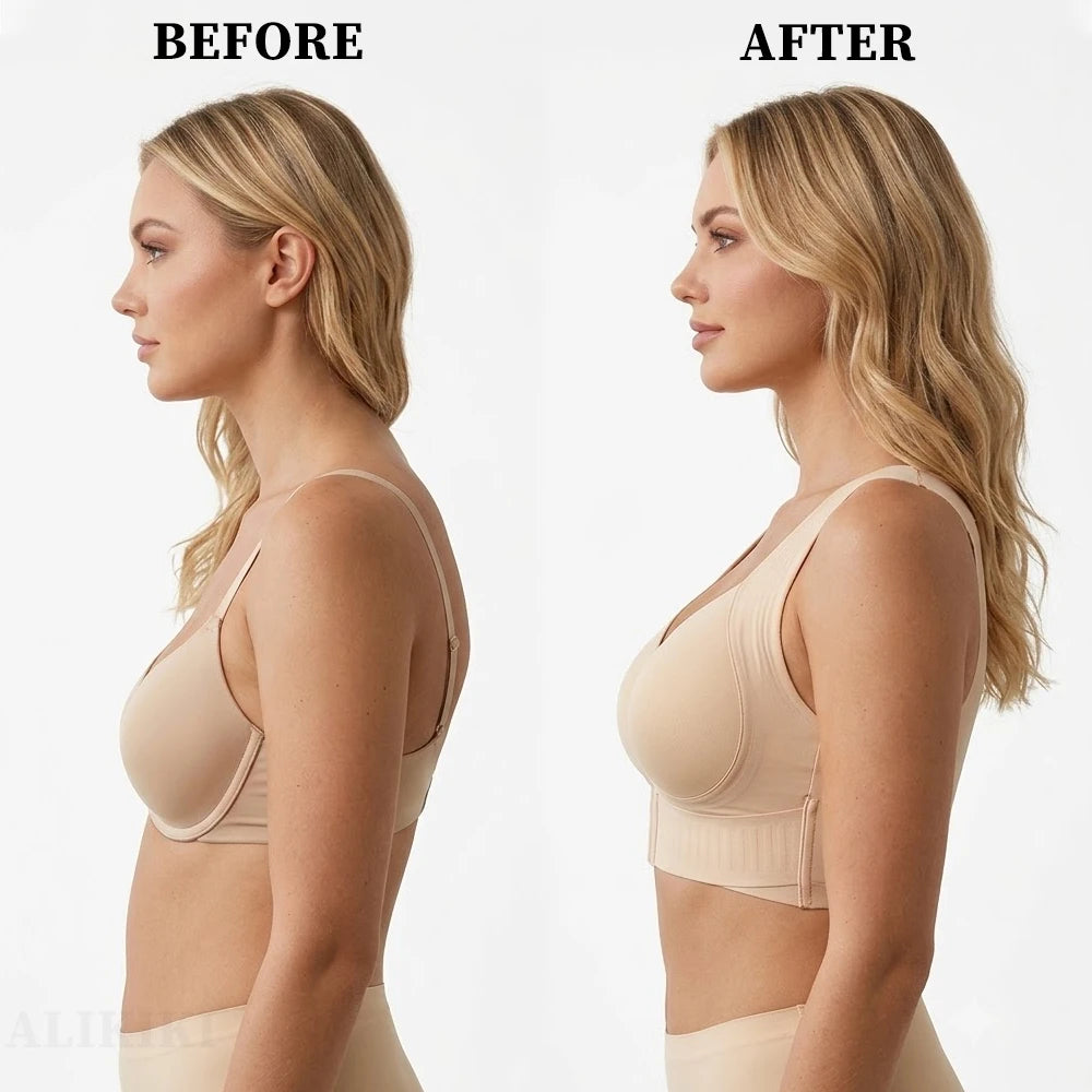 Women's Push Up Bralette – Front Closure, No Underwire, Back Support Push Up Bralette Babs