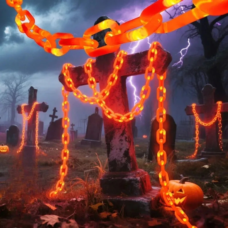 Halloween Ghost Lawn Chain Light Set – Garden Party Decor Halloween String Lights Babs