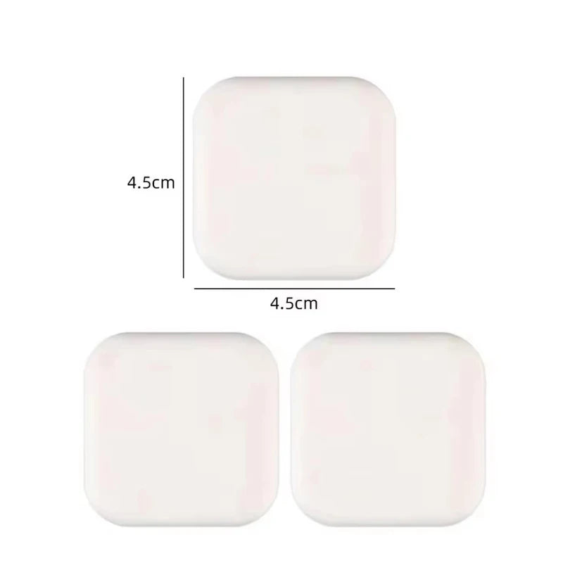 3-Pack Silicone Door Handle Bumpers – Self-Adhesive Wall Protector Door Bumper Pads Babs square-white