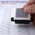 2-in-1 Math Roller Stamp – Fill-in-the-Blank, 100 Questions Math Teaching Stamp Babs A1