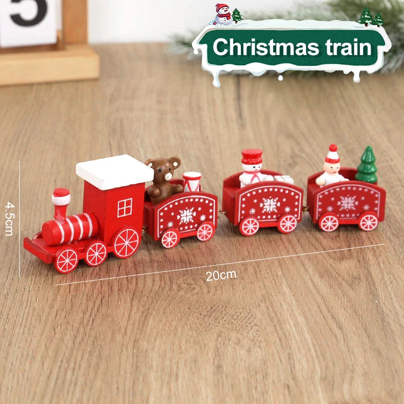 Christmas Wooden Train Ornament – Xmas Decor & Kids Gift Christmas Ornament Babs Style1