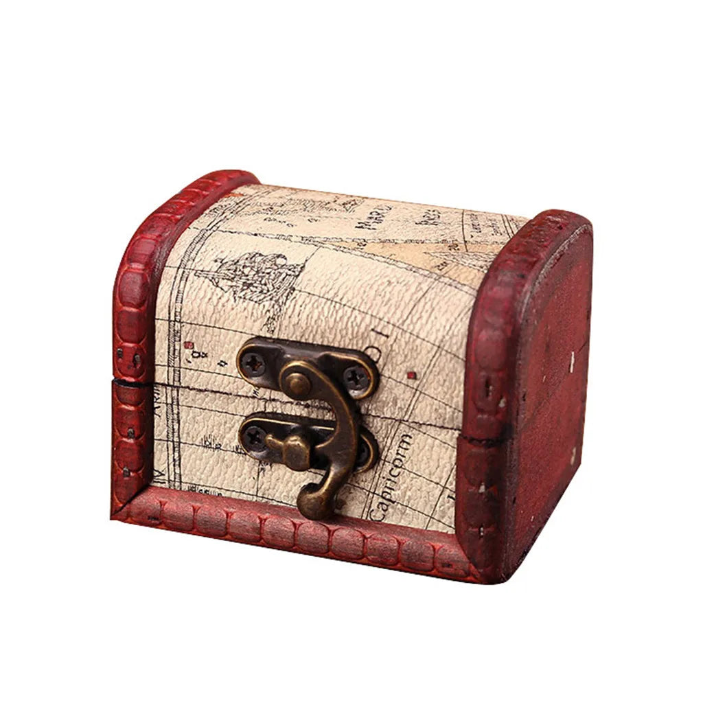 Chinese Vintage Wooden Jewelry Box with Lock | Ring & Earring Storage Wooden Jewelry Box Babs Pink