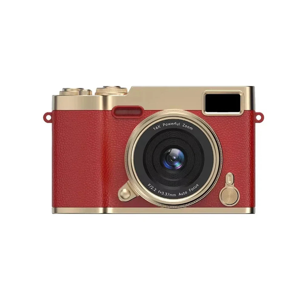 KEBIDUMEI 48MP CCD Digital Camera 1080P HD Flip Screen 16X Zoom Digital Camera Babs Camera Red