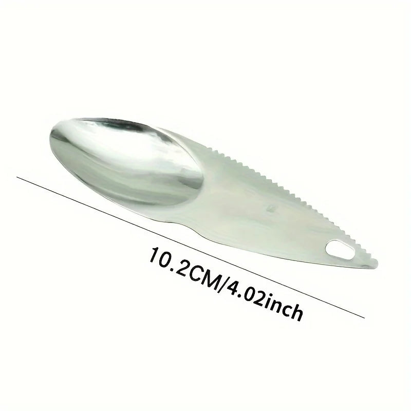 Stainless Steel Kiwi Knife – Fruit Peeling & Scooping Tool Fruit Peeling Tool Babs Silver