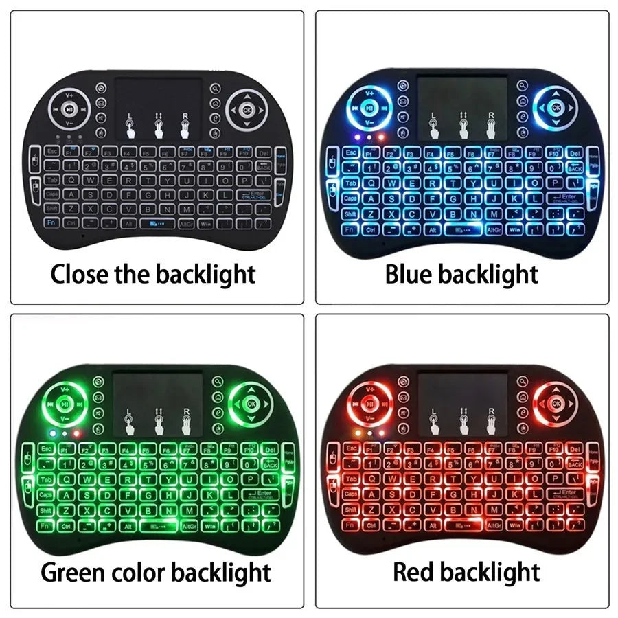 I8 Mini 2.4G Wireless Keyboard with Touchpad & RGB Backlight Wireless Mini Keyboard Babs Lithium three-color China Mainland