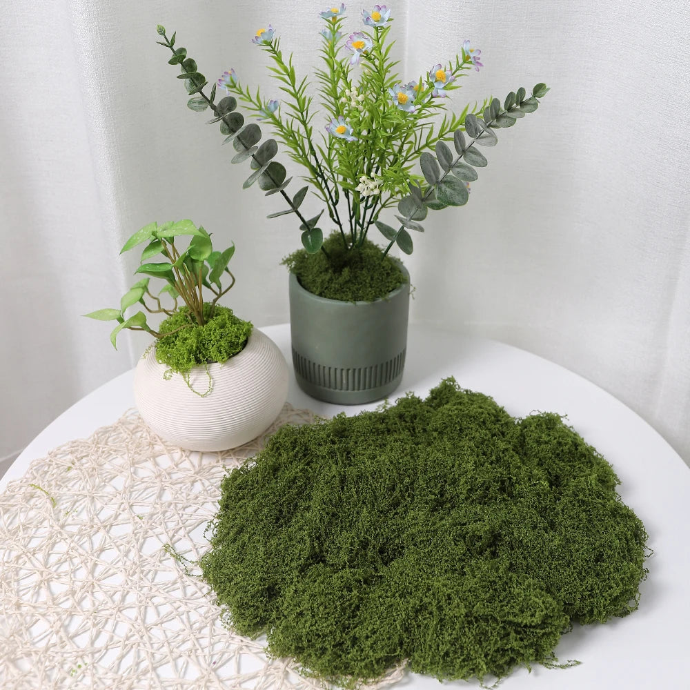 Artificial Faux Moss for DIY Crafts, Home & Garden Decor Artificial Moss Decor Babs 30g-Green