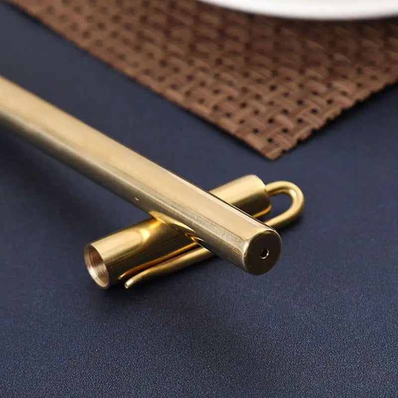 Heavy Brass Ballpoint Pen | Click Retractable Business Gift Brass Ballpoint Pen Babs