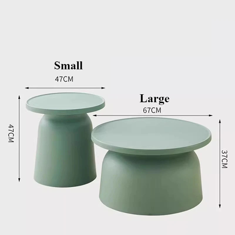 Nordic Round Coffee Table with Storage | Modern Living Room Round Coffee Table Babs