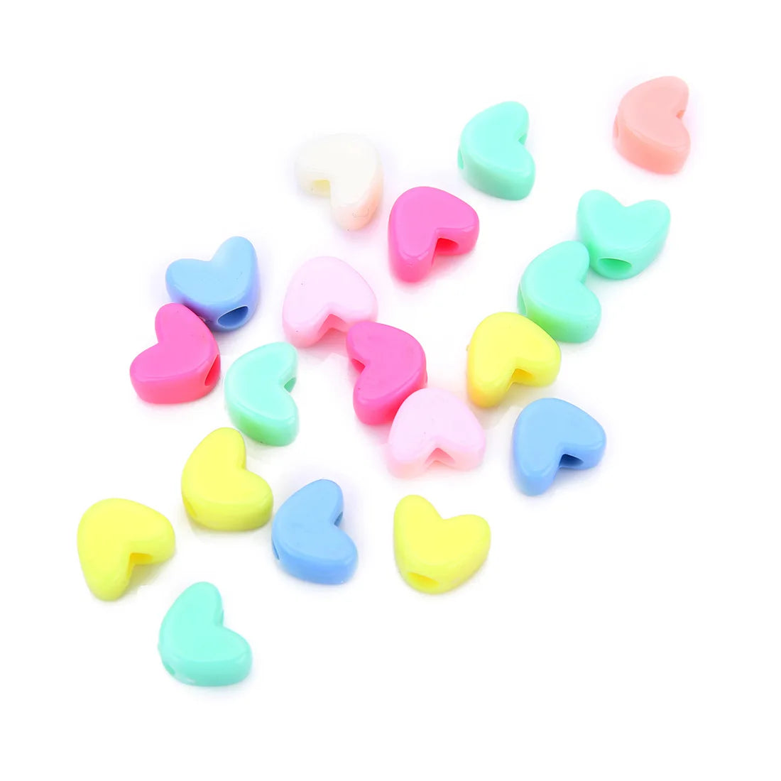 Acrylic Heart Beads 12x9mm Candy Color DIY Jewelry & Crafts DIY Craft Beads Babs