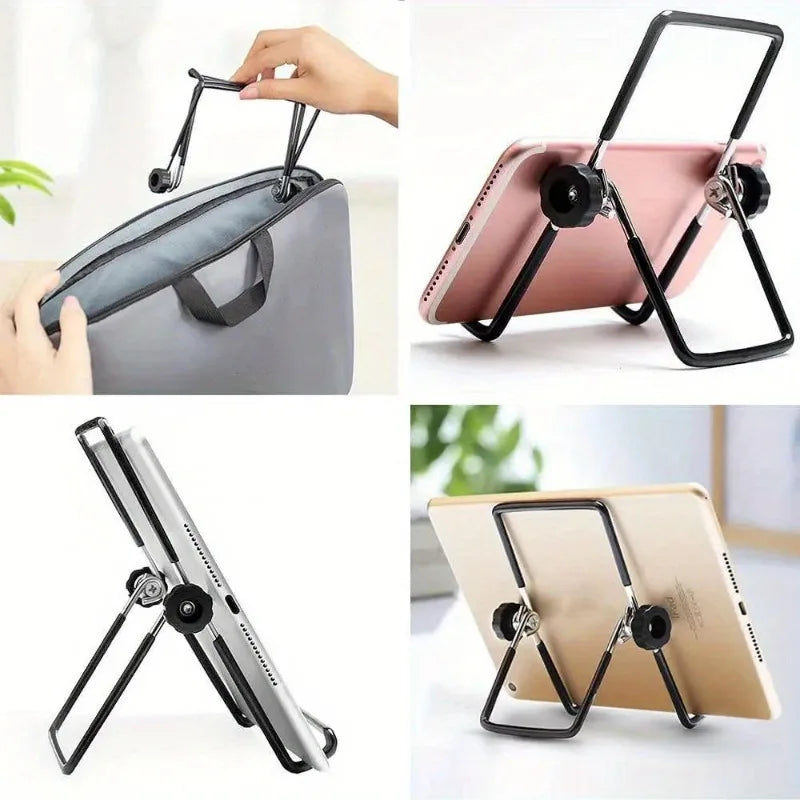 Foldable Metal Phone & Tablet Stand – Adjustable Desk Holder Phone Tablet Stand Babs