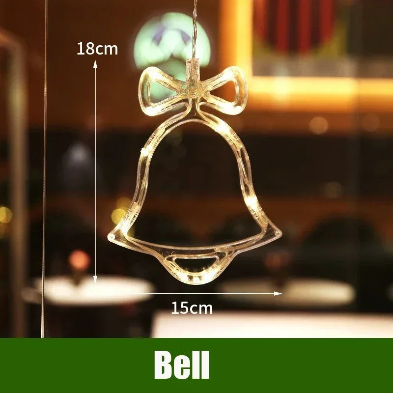 LED Christmas String Lights – Santa Claus Window Suction Cup