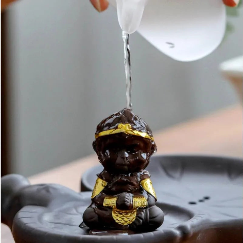 Purple Clay Sun Wukong Tea Pet – Monkey King Kung Fu Statue Tea Pet Figurine Babs B
