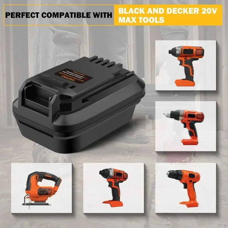 DM20BD Battery Adapter – DeWalt & Milwaukee to Black+Decker 20V Battery Adapter Babs