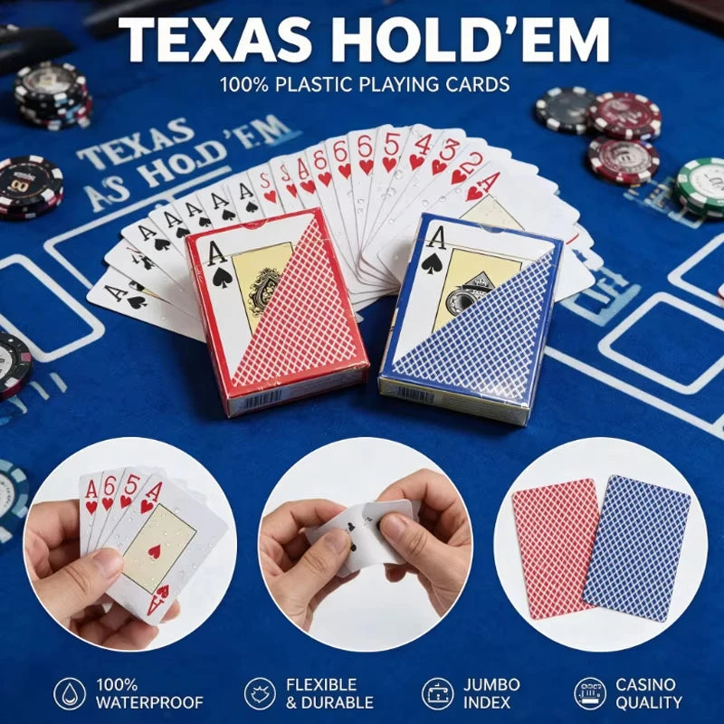 Waterproof PVC Playing Cards – Large Font Poker Deck Playing Card Deck Babs