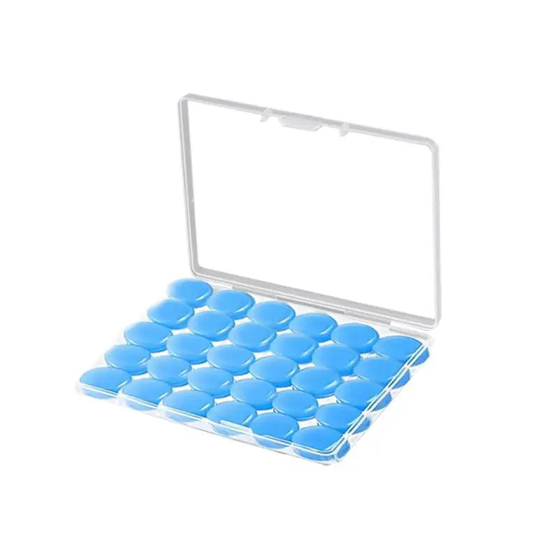 30Pcs Moldable Silicone Earplugs 38dB – Sleep, Travel & Work Moldable Silicone Earplugs Babs Light blue