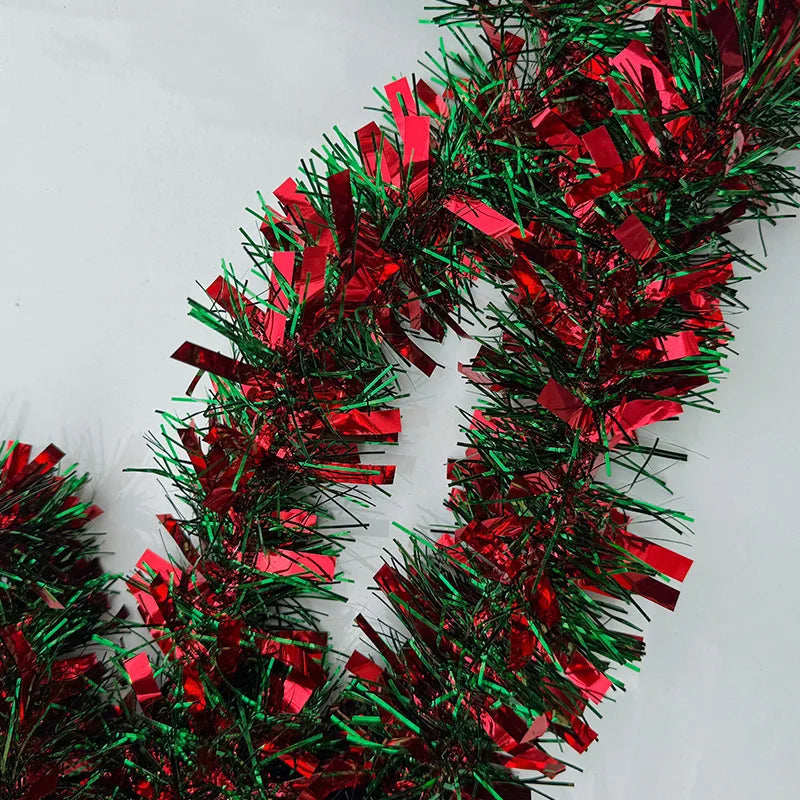 Christmas Tinsel Garland Red Green Xmas Tree Ornaments 1-5Pcs Christmas Tinsel Garland Babs