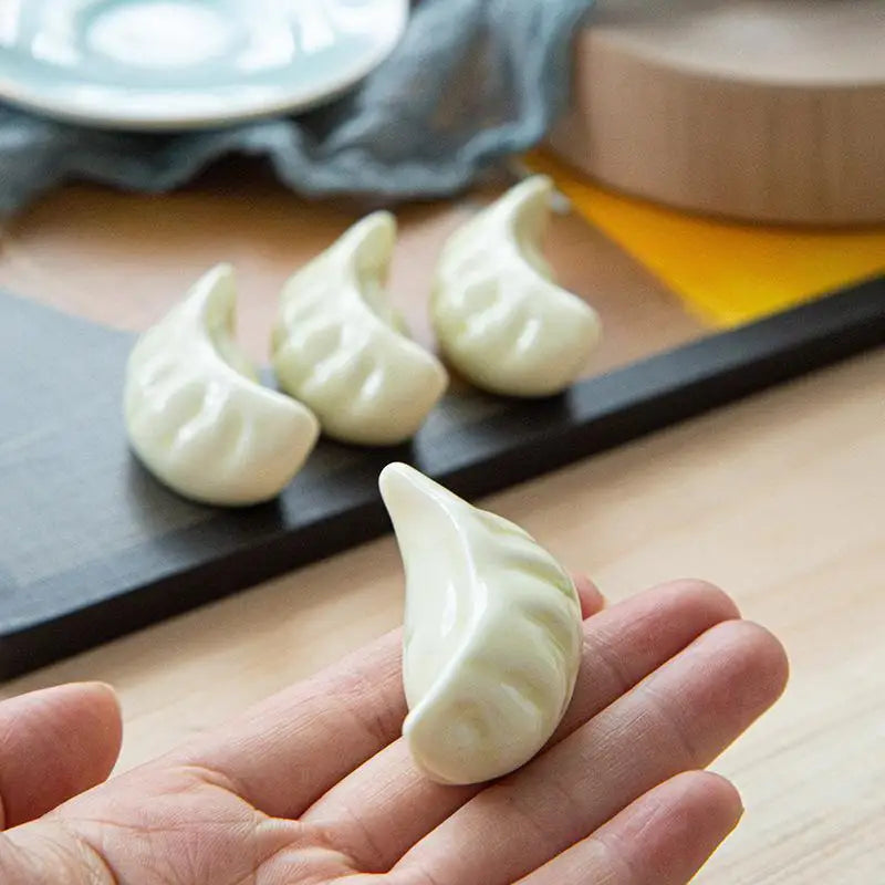 Ceramic Dumpling Chopstick Holder Set of 4 – Table Decor Chopstick Holder Babs