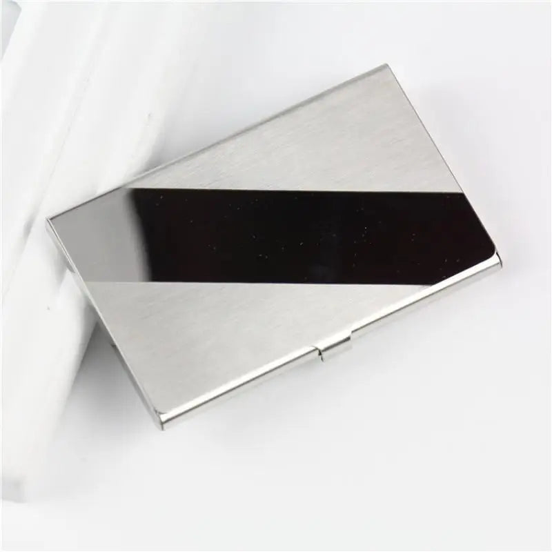 Slim Stainless Steel Business Card Holder – Metal Pocket Case Business Card Holder Babs Style 3