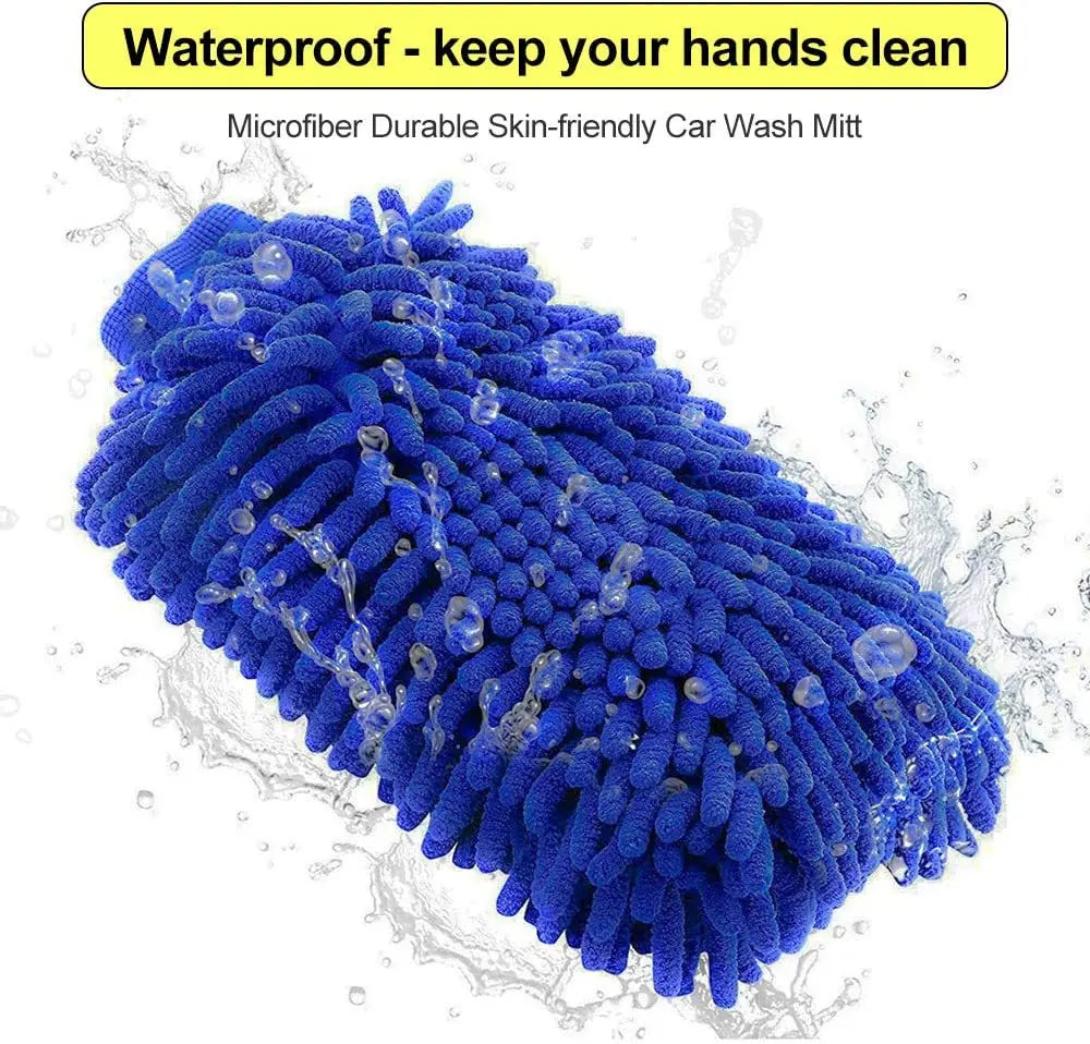 Chenille Car Wash Mitt – Scratch-Free Microfiber Glove Car Wash Mitt Babs